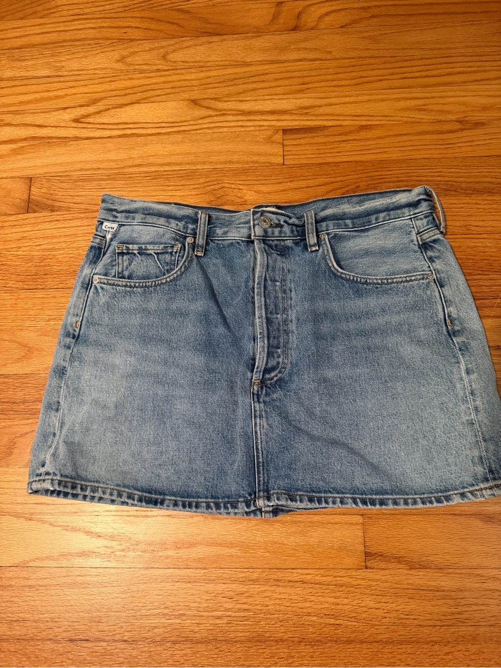 Citizens of Humanity Classic Light Blue Denim Mini Skirt